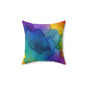 Rainbow Watercolors Throw Pillow