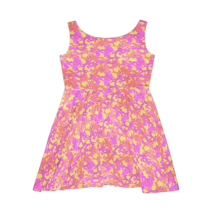 Sunset Sorbet Camo Women's Skater Dress