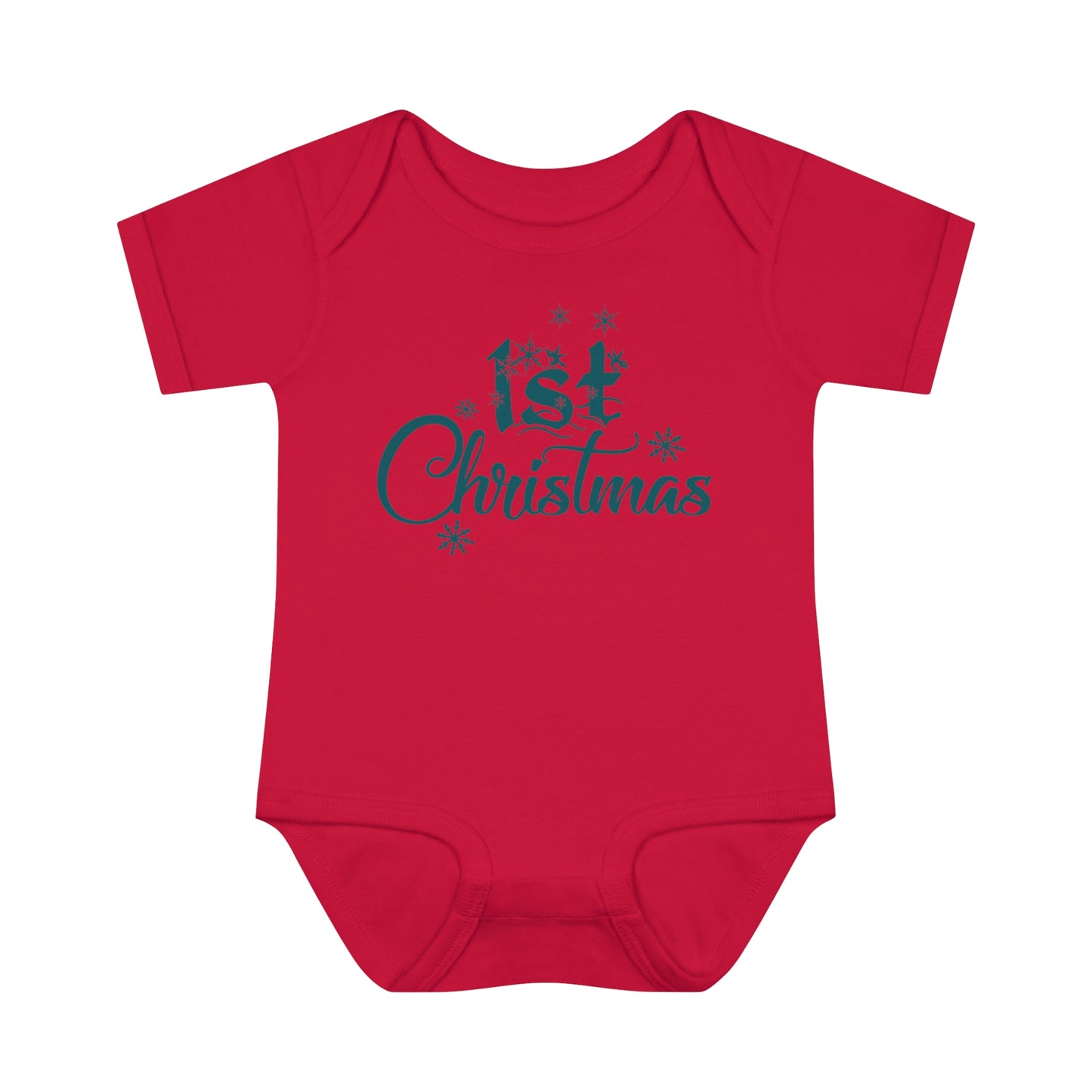 1st Christmas Infant Baby Rib Bodysuit