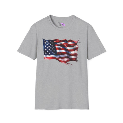 Distressed American Flag Adult T-shirt