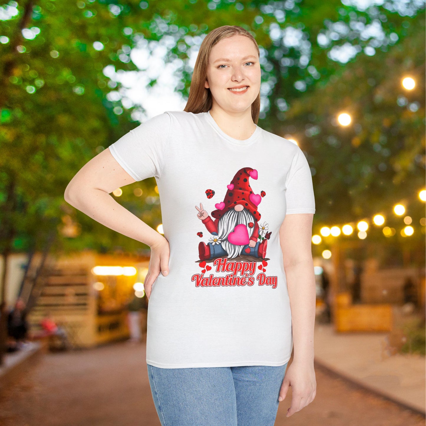 Happy Valentine's Day Gnome Adult T-shirt