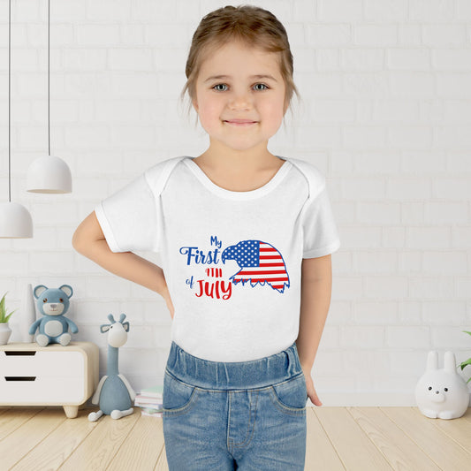 My First 4th of July (Eagle) Baby Rib Bodysuit