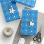 Blue/White Star of David Hanukkah Wrapping Paper
