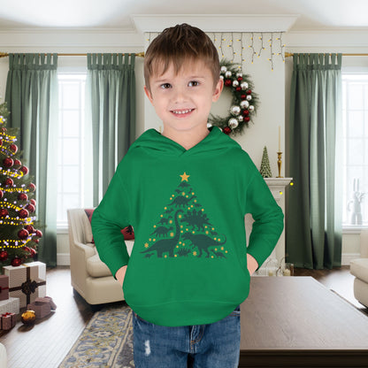 Dinosaur Christmas Tree Toddler Hoodie
