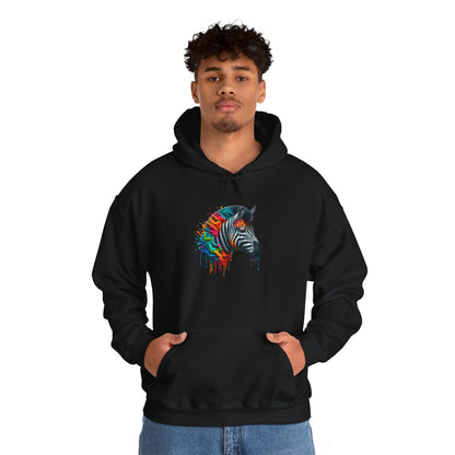 Colorful Zebra Heavy Blend™ Hooded Sweatshirt