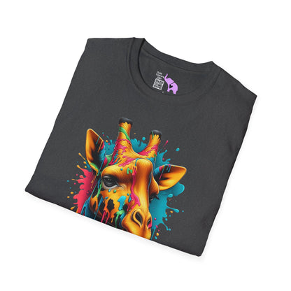 Colorful Giraffe Adult T-shirt