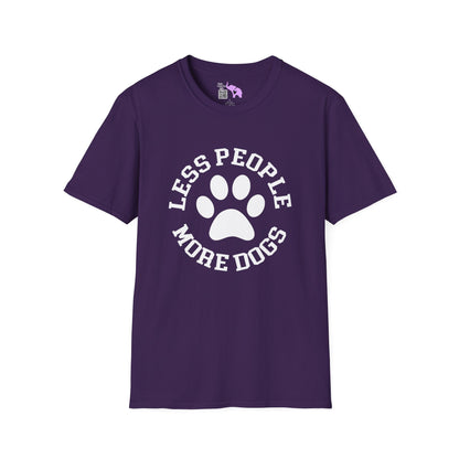 Less People More Dogs Adult T-shirt