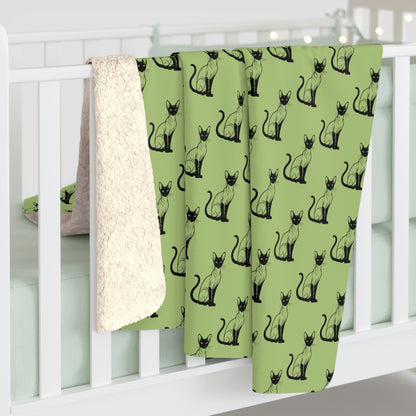 Siamese Charm – Sage Garden Fleece Blanket