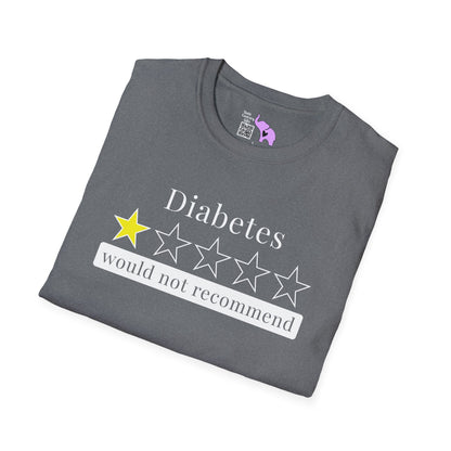 Diabetes 1 Star Would Not Recommend Adult T-shirt