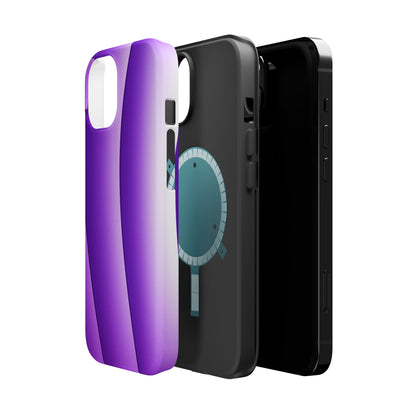 Purple Gradient Stripes MagSafe® Compatible Tough Case for iPhone
