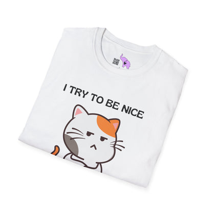 I Try To Be Nice But People Are Stupid Adult T-shirt