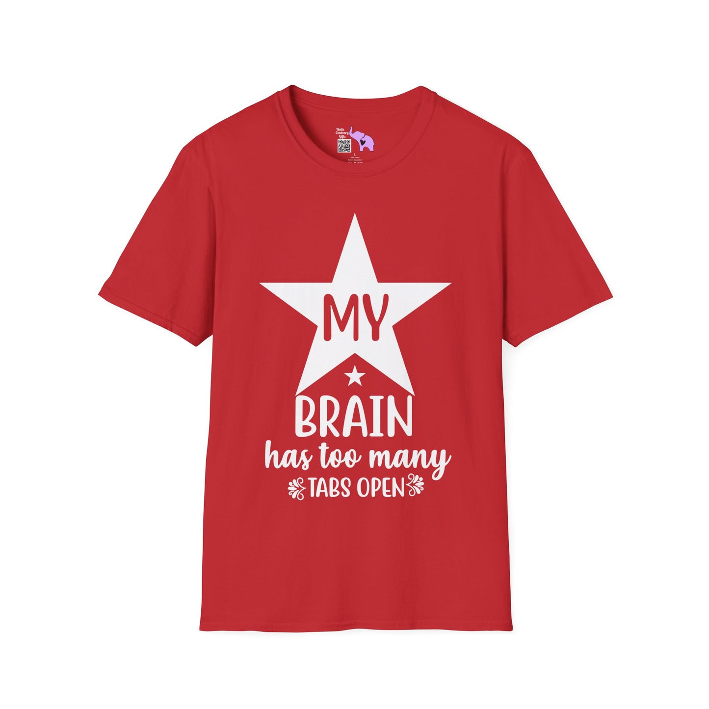 My Brain Has Too Many Tabs Open (Star) Adult T-shirt