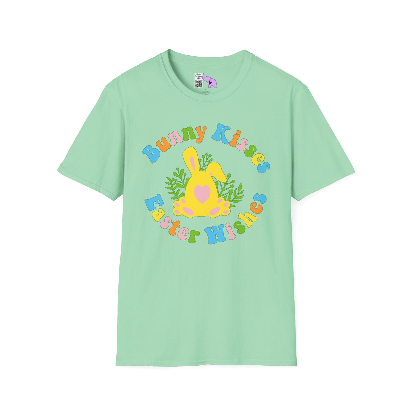 Bunny Kisses Easter Wishes Adult T-shirt