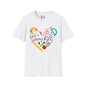 Teacher Supply Heart Adult T-shirt