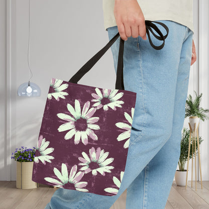 Purple Tide Petals Canvas Tote Bag