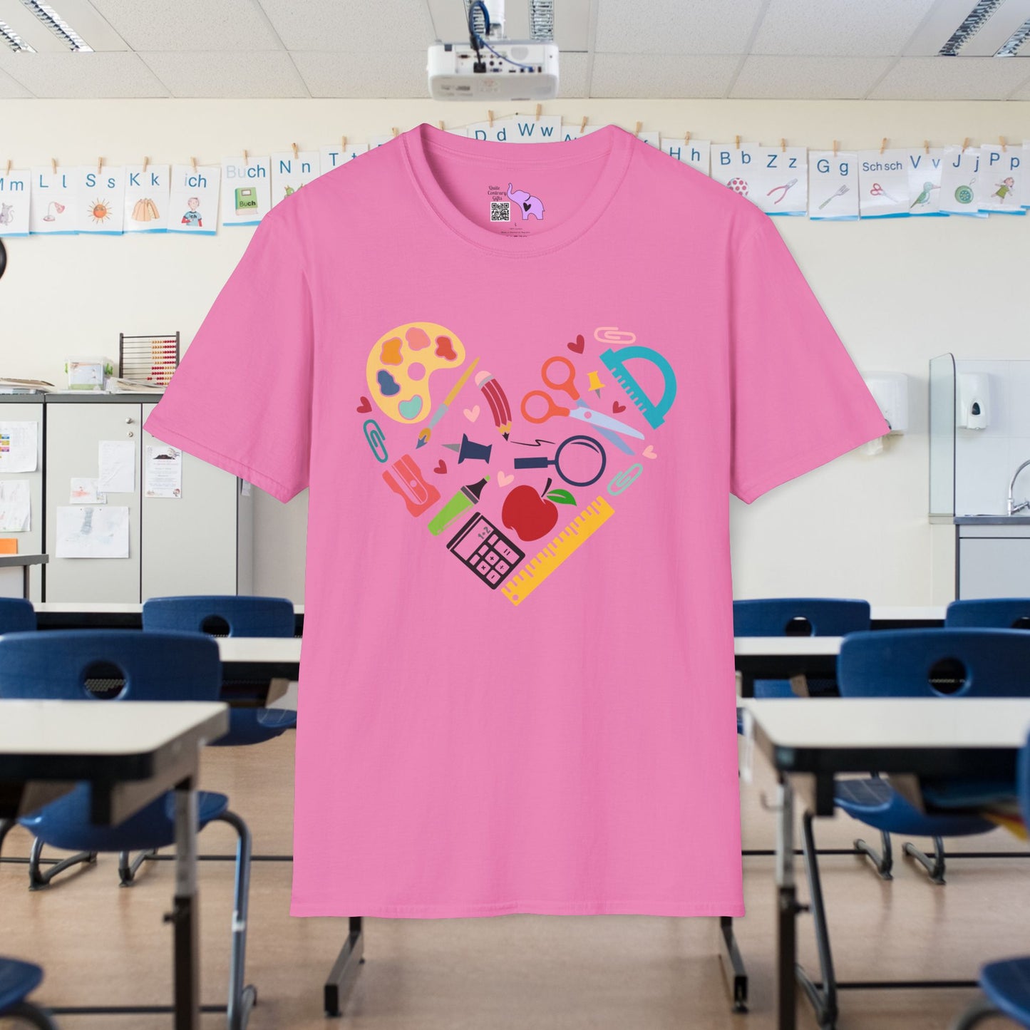 School Supplies Heart T-shirt