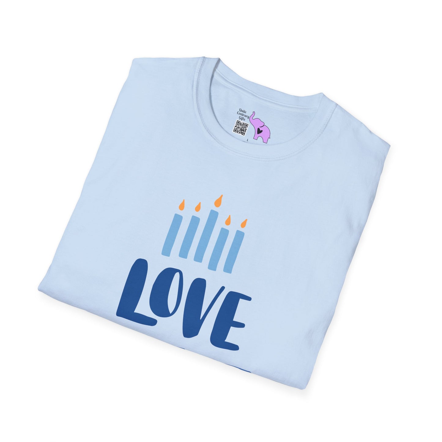 Hanukkah Love Light Latkes Adult T-shirt