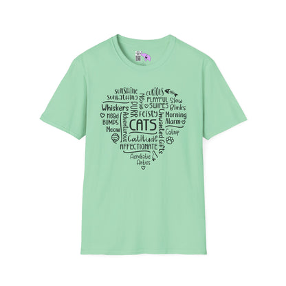 A Cat's Heart Adult T-shirt