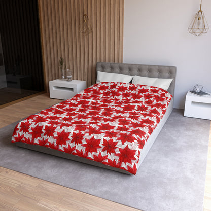 Christmas Blossom Sketch Microfiber Duvet Cover