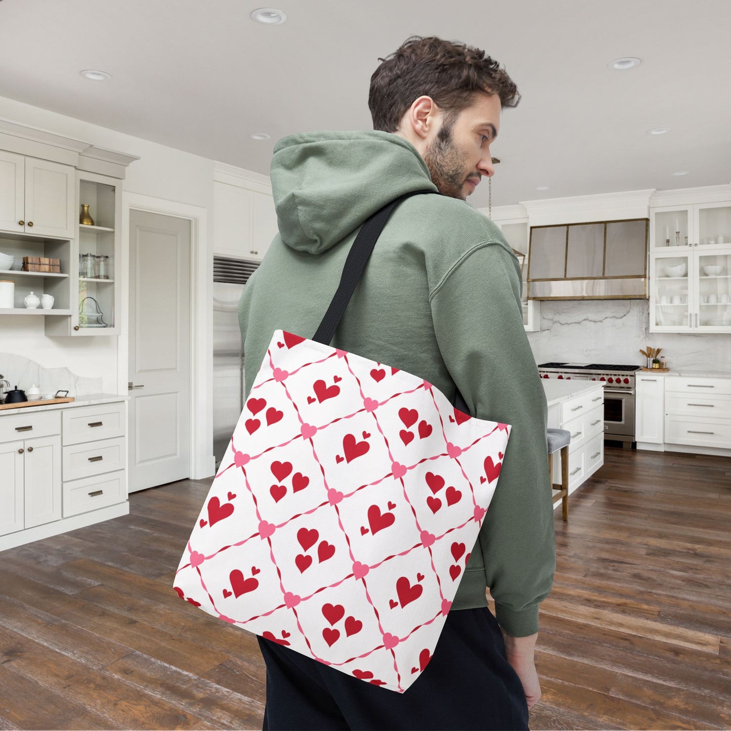Cupid’s Lattice Canvas Tote Bag