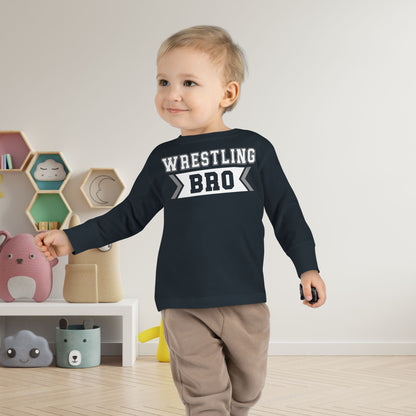 Wrestling Bro Toddler Long Sleeve Tee