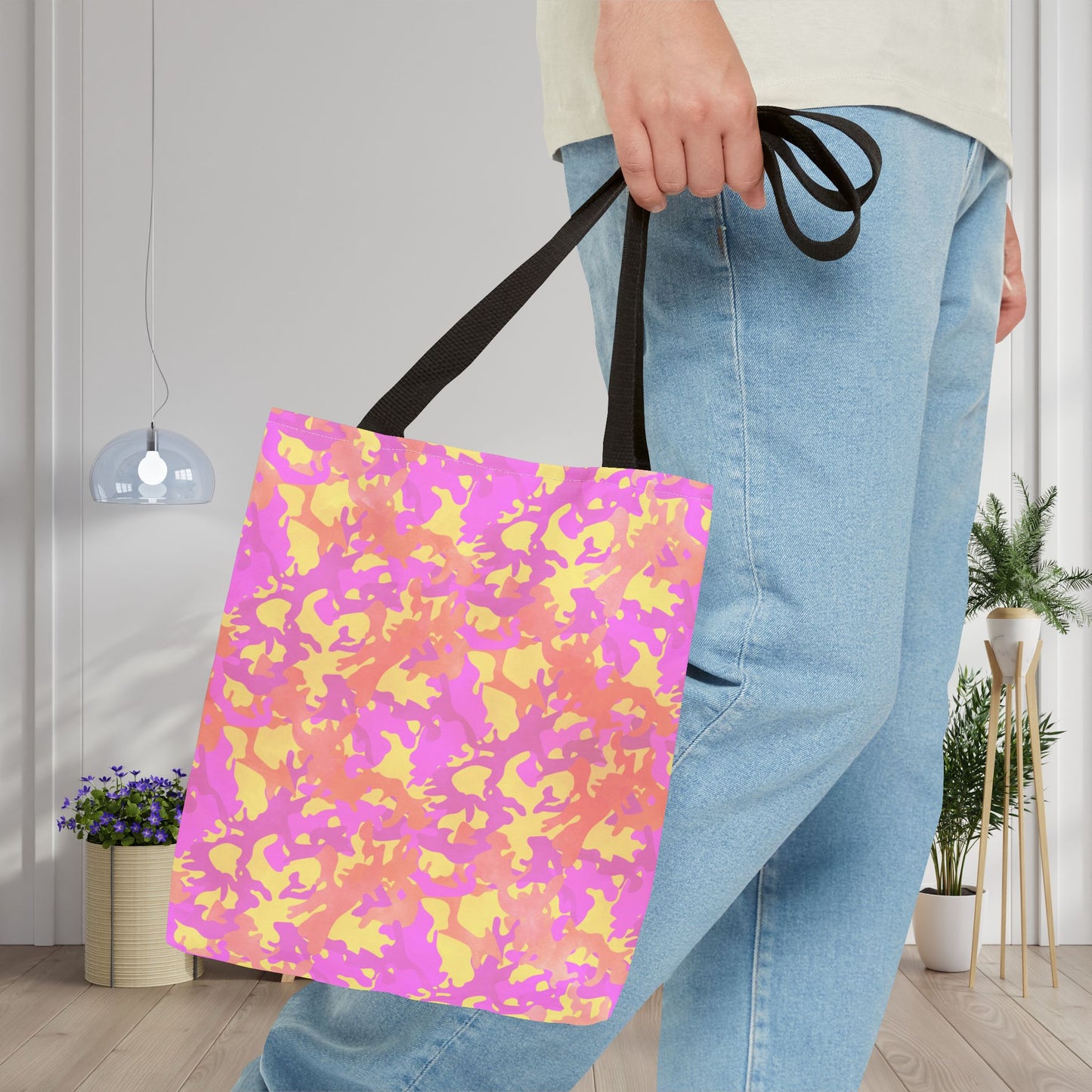 Sunset Sorbet Camo Canvas Tote Bag