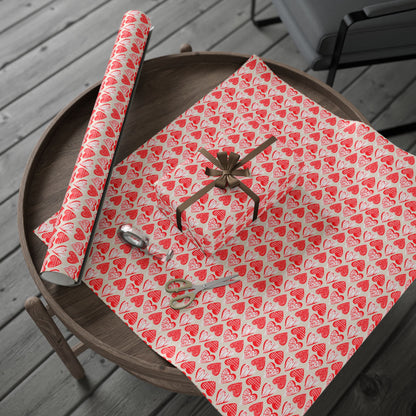 Doodle Hearts Wrapping Paper