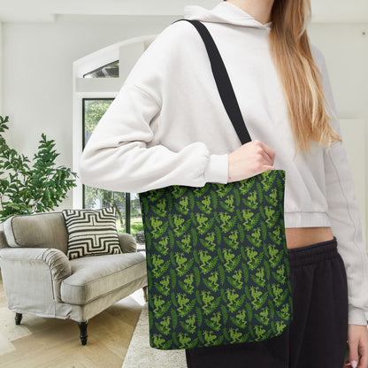 Emerald Canopy Frogs Canvas Tote Bag