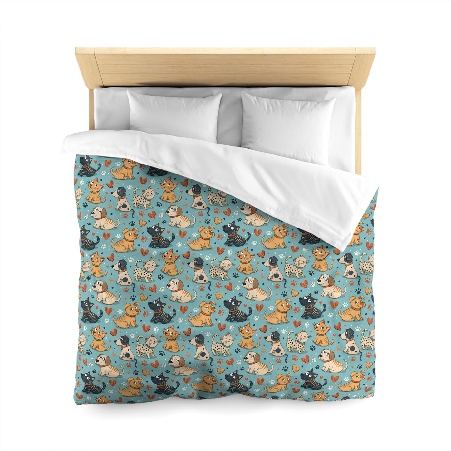 Paws & Whiskers Microfiber Duvet Cover