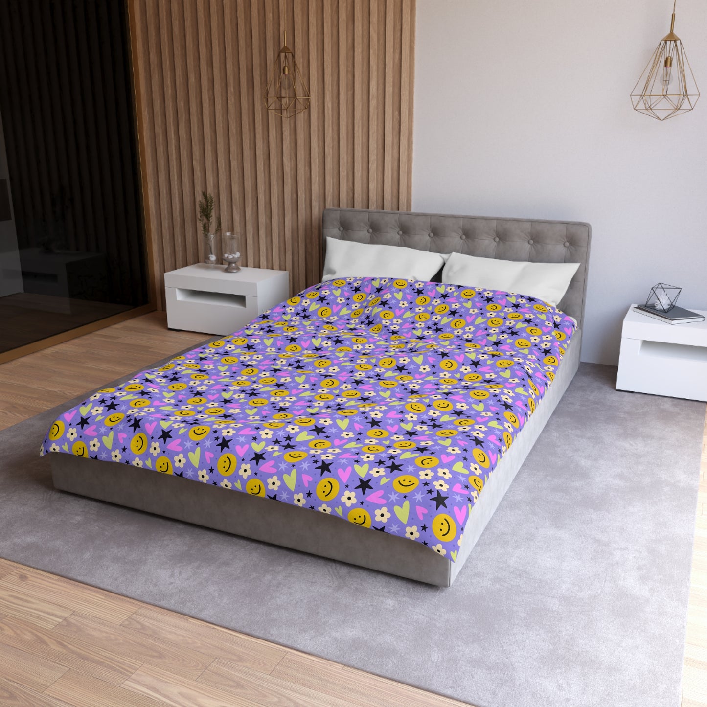 Happy Little Things Microfiber Duvet Cover
