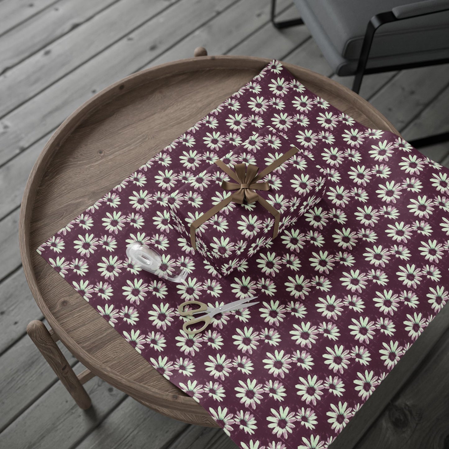 Purple Tide Petals Wrapping Paper