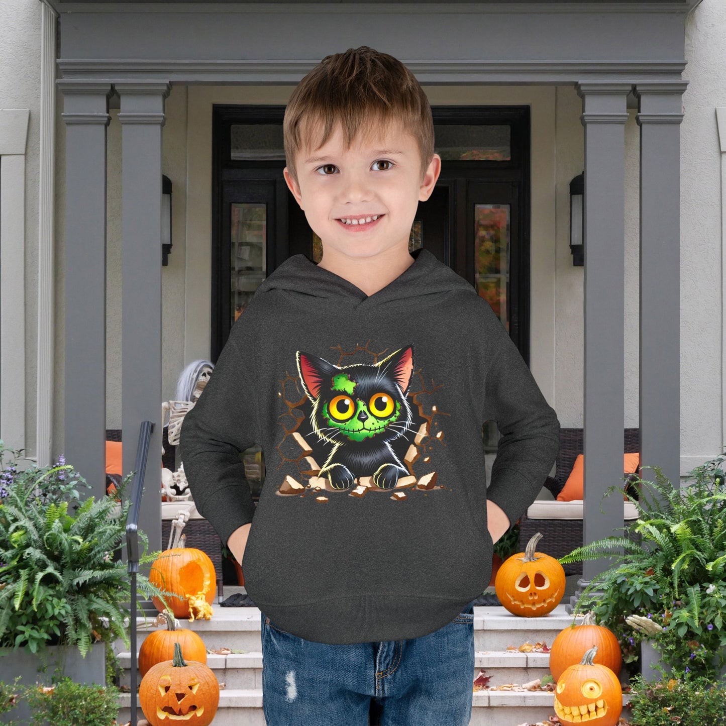 Zombie Kitty Toddler Hoodie