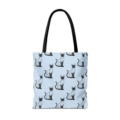 Siamese Charm – Ocean Breeze Canvas Tote Bag