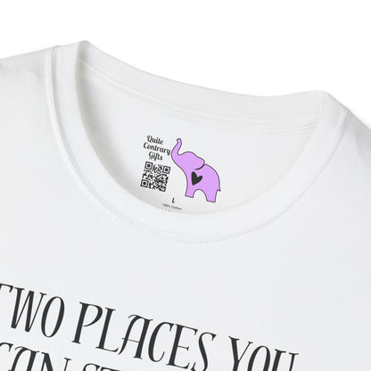 2 Places You Can Stay For Free: Your Lane & Out of My Business Adult T-shirt