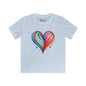 Blushing Rainbow Heart Youth Softstyle Tee
