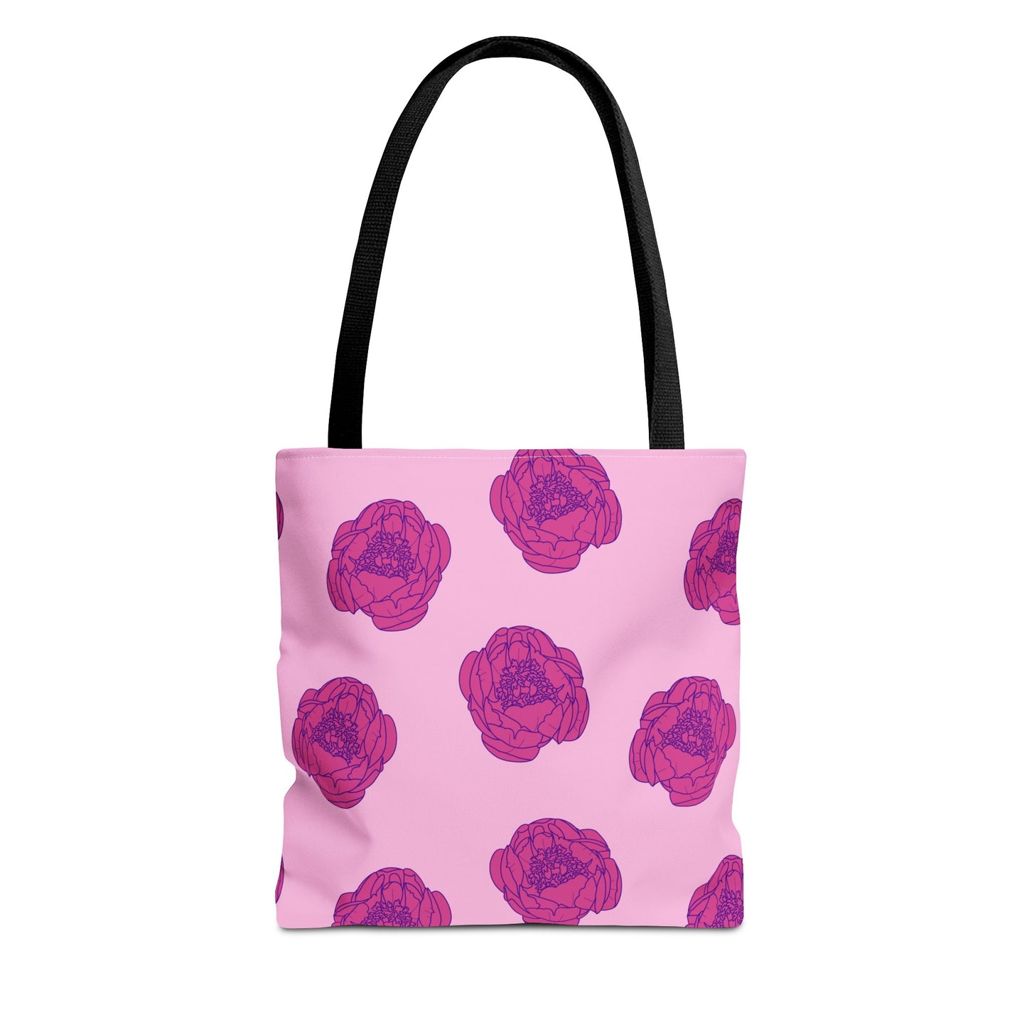 Rosy Dream Peonies Canvas Tote Bag