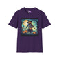 Halloween Scarecrow w/Pumpkins 3 Adult T-shirt