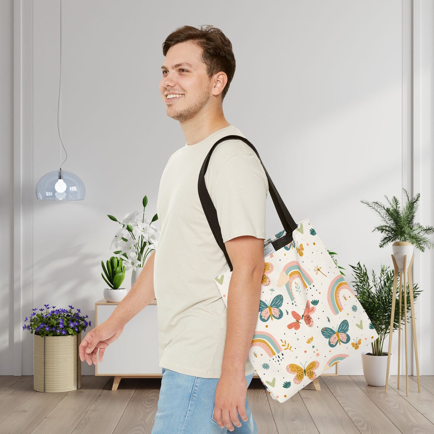 Whispering Wings & Rainbows Canvas Tote Bag