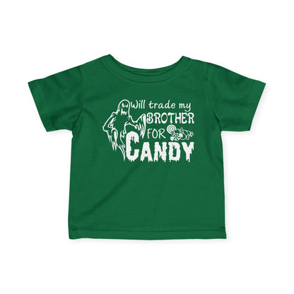 Will Trade My Brother for Candy (Ghost) Infant Soft T-Shirt