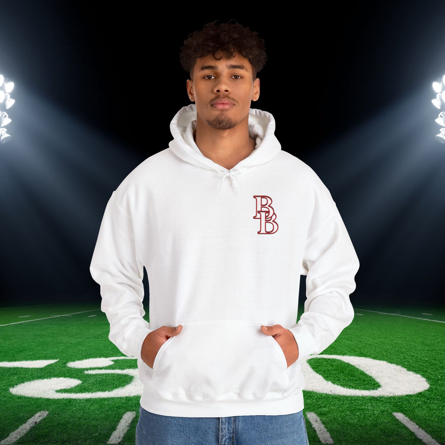 ""Bellville Brahmas Mascot Adult Heavy Blend™ Hooded Sweatshirt