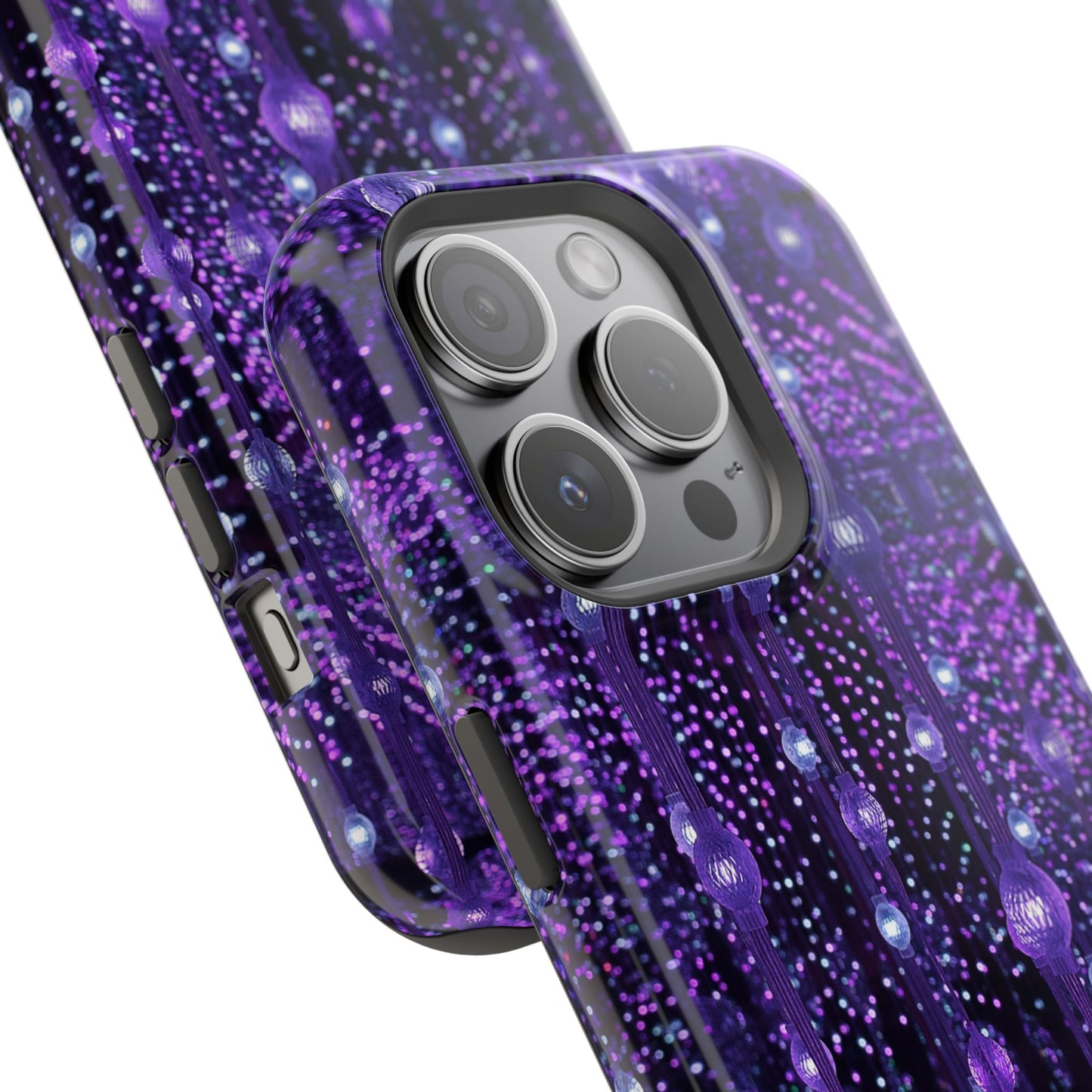 Purple Raindrops MagSafe® Compatible Tough Case for iPhone