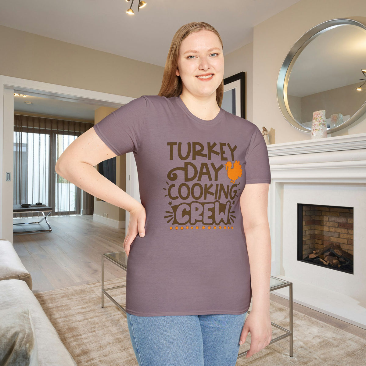 Turkey Day Cooking Crew Adult T-shirt