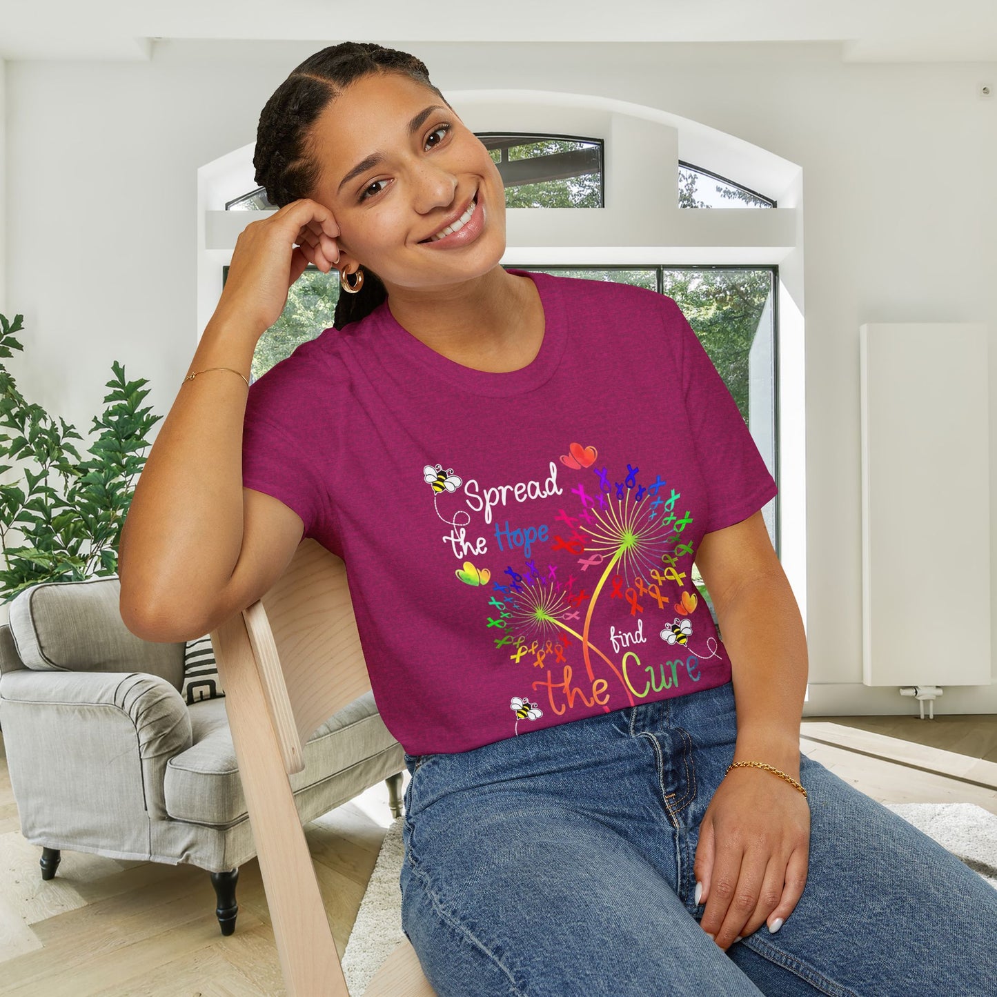 Fight Cancer in All Colors 3 Adult T-shirt