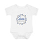 Blue Milestone Wreath Onesie-Seven Months