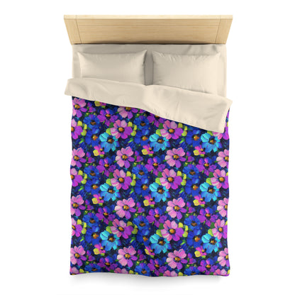 Watercolor Daisies Microfiber Duvet Cover
