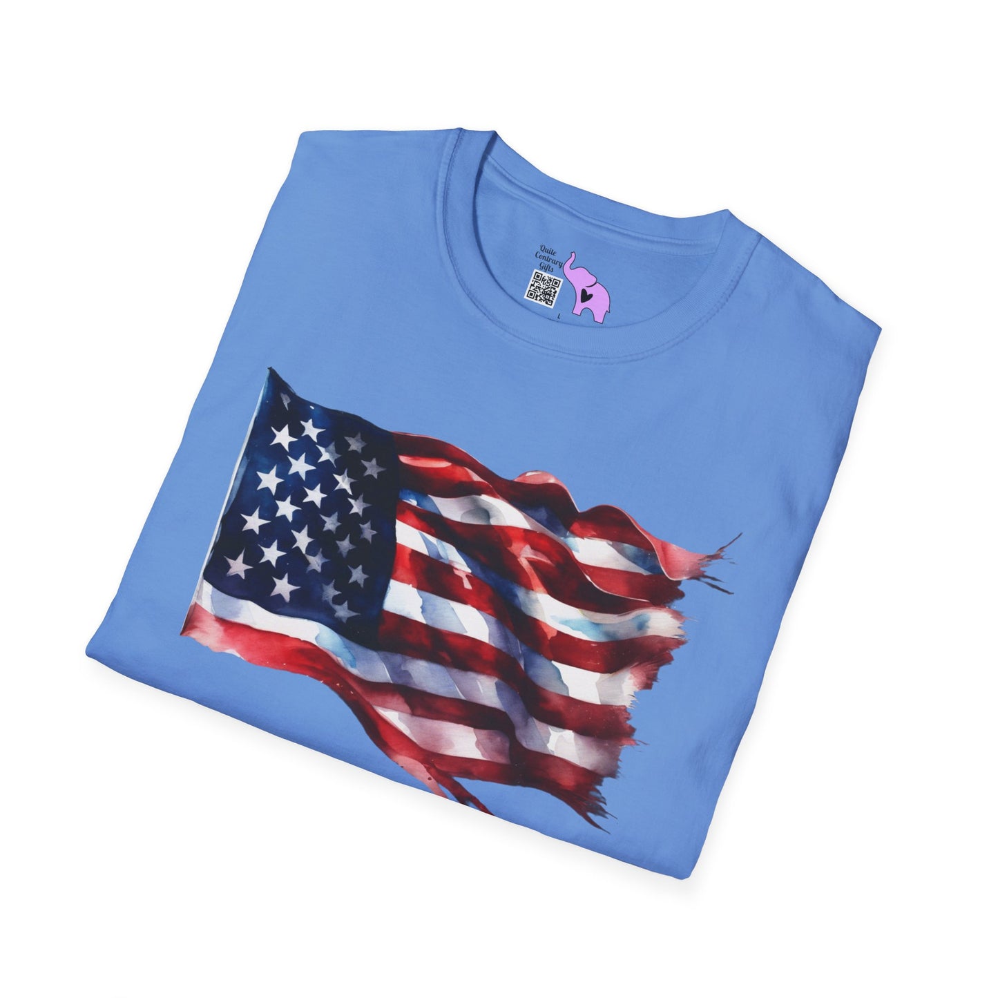 Distressed American Flag Adult T-shirt