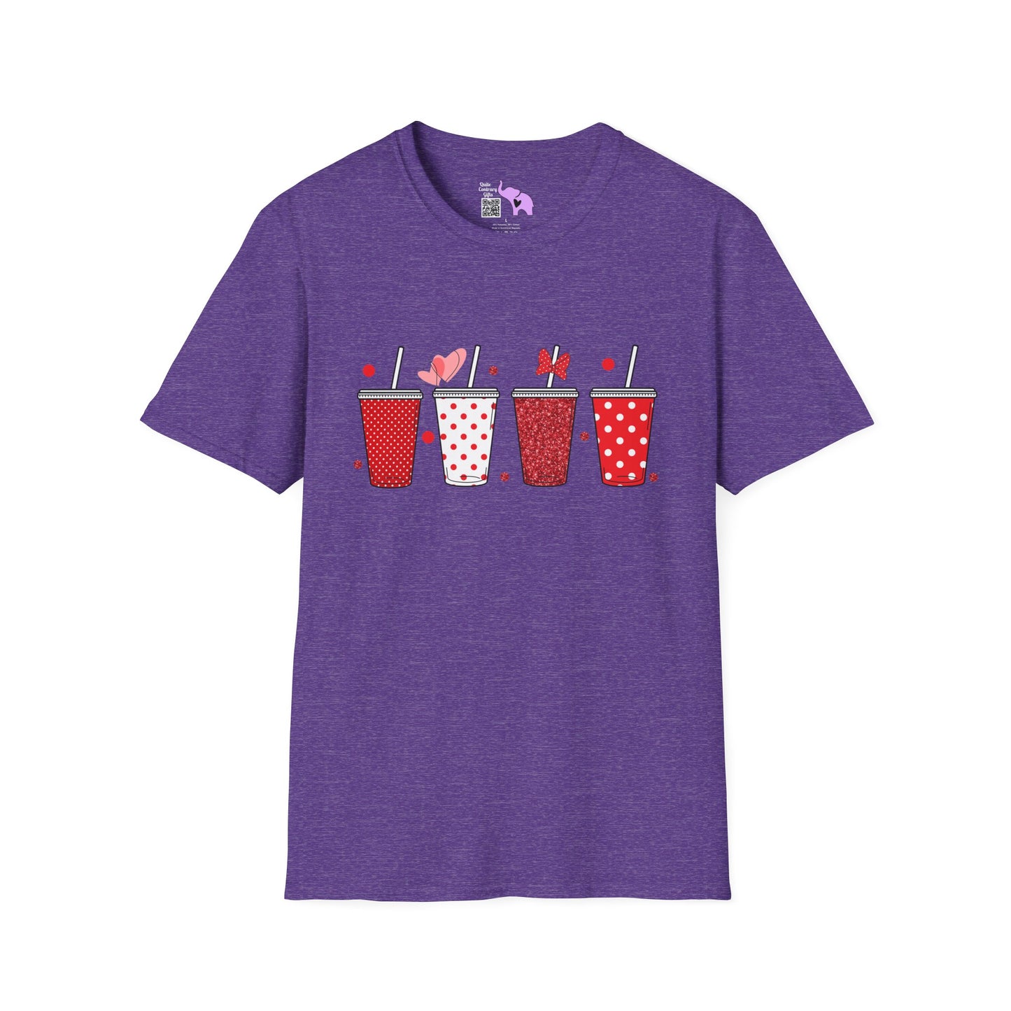 Cute Valentine Tumblers Adult Unisex Tshirt