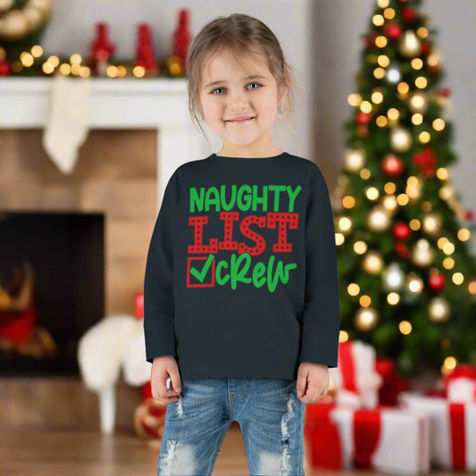 Naughty List Crew Toddler Long Sleeve Tee