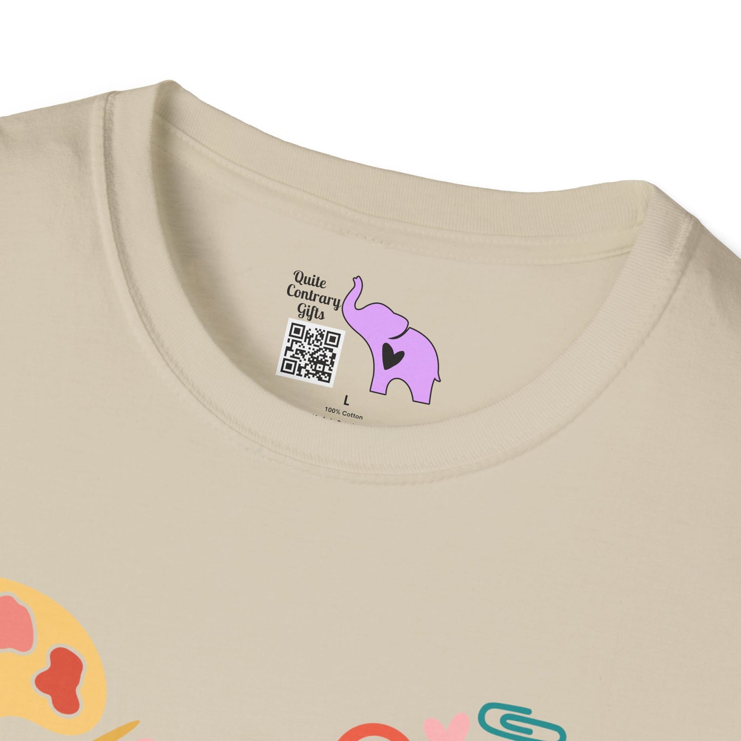 Teacher Supply Heart Adult T-shirt