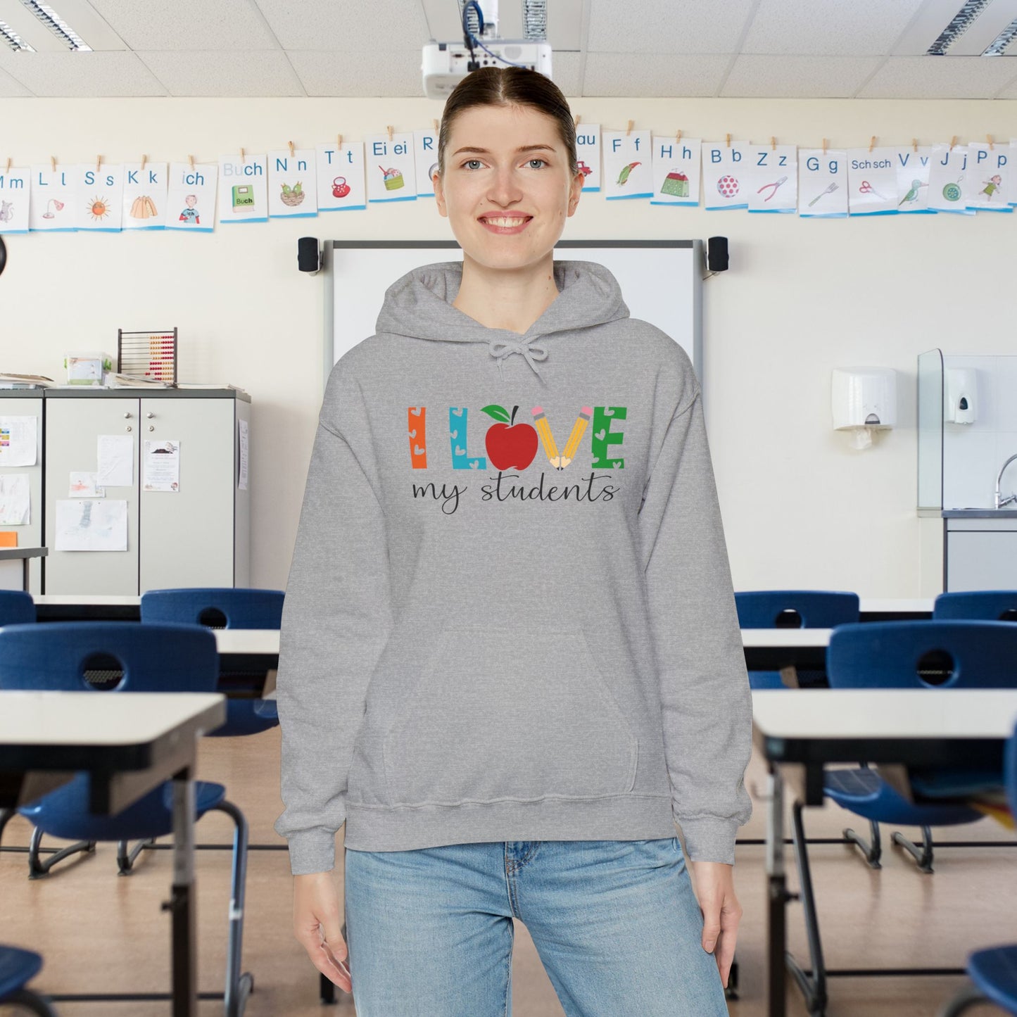 I Love My Students Heavy Blend™ Hooded Sweatshirt